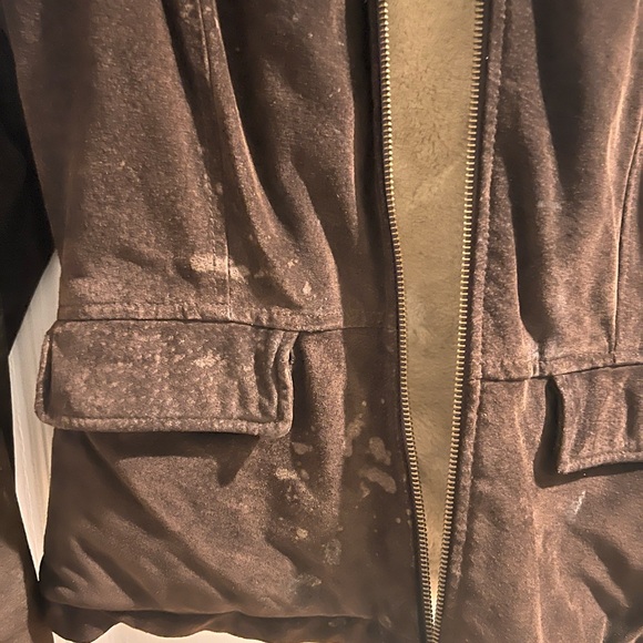 🌹Vintage 1999's Wilson's Leather Maxima Women Suede Coat Faux Fur Lining Jacket - Picture 3 of 16